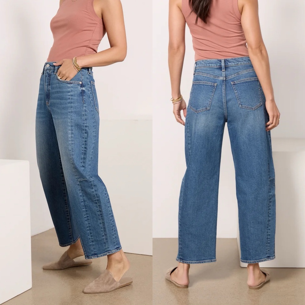 Evereve Pistola Barrel Leg Eli Venice Ankle Jeans